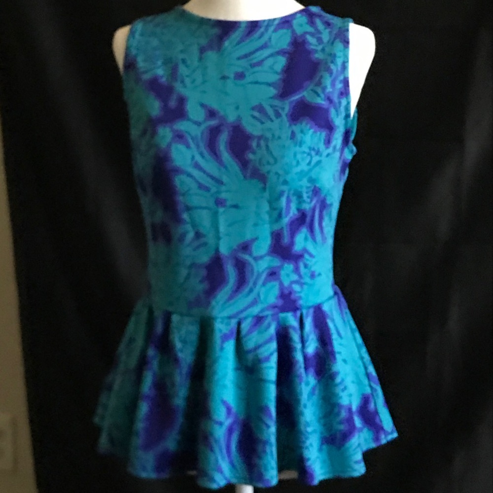 Worthington Tri-color Peplum Shirt